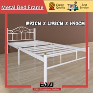 EWJ ELLIE Single Metal Bed Frame 100% Metal Katil Bujang/Katil Bujang Warna Putih with Tilan /Katil 