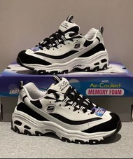 🐻‍❄️ Skechers DLITES 1.0 熊貓 防滑 低幫 老爹鞋 女款 黑白色