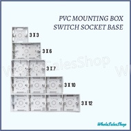 Pvc Nut Box Surface Mounted Switch Socket Base Mounting Box Electrical Box White Box