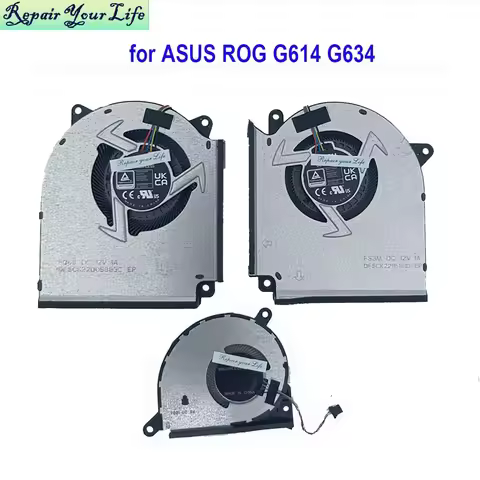 Laptop CPU GPU Fan Cooler For ASUS ROG Strix 16 G614 G634 VGA Graphics Card Fans 13NR0D90P08011 13NR