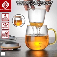 Gelas Cangkir Teh dengan Penyaring Infuser / Tea Cup Mug with Infuser