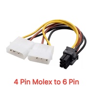 Graphic Card 6 Pin Converter Molex 4 Pin 6 Pin SATA Cable