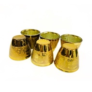 Zam Zam Glasses, 12 pcs, Cuceng Glasses, Arabic Glasses, Mini Glasses, gold Glasses, gold Glasses, H