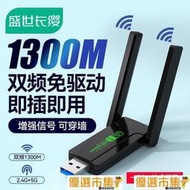 !免驅動1300m雙頻usb無線網卡5G千兆高速wifi筆記本臺式機電腦wi