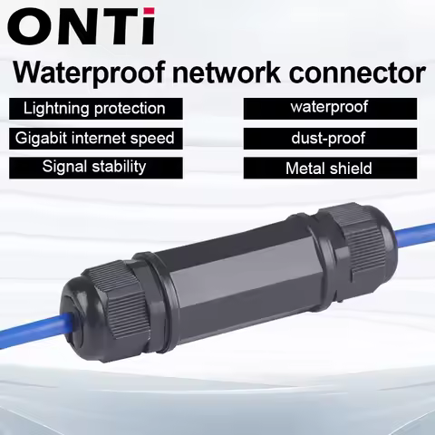 RJ45 waterproof Connector IP67 Ethernet Network Cable Connector Double Head Adapter Coupler Extensio