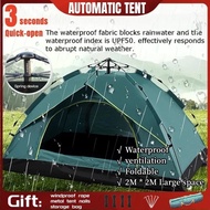Outdoor Camping Tent Double Layer Waterproof 2/4/6 person Family dome camping tent -multi-color