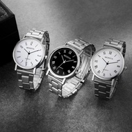 สแตนเลสแฟชั่นทองคำขาวนาฬิกา Unisex แฟชั่นนาฬิกาข้อมือปรับได้ลำลอง