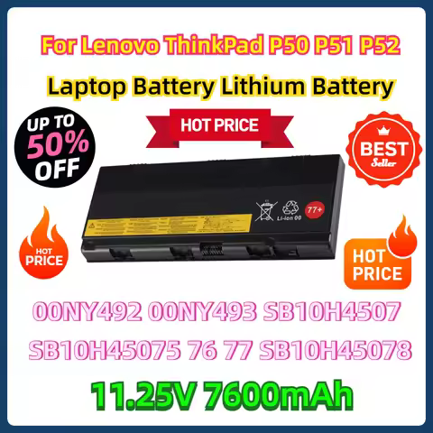 For Lenovo ThinkPad P50 P51 P52 Brand New Laptop Battery Lithium Battery 00NY492 00NY493 SB10H4507 S