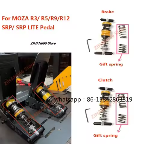 Simracing Pedal Throttle Brake Clutch Hydraulic Damping Modified Upgrade Accessories for MOZA R3/ R5