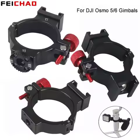 OM5 OM6 Gimbal Extension Adapter O Ring Clip Cold Shoe 1/4 Rosette Gear for DJI OSMO Mobile 7 7P Cam