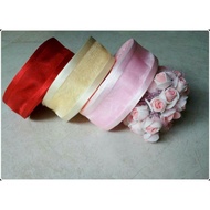 Organdi Ribbon list satin ± 3 cm Bouquet Ribbon Hampers Ribbon satin List