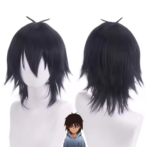 Adult Halloween Costume Accessories Scissor Seven 5 Seven Killer Seven Black Hair Wigs
