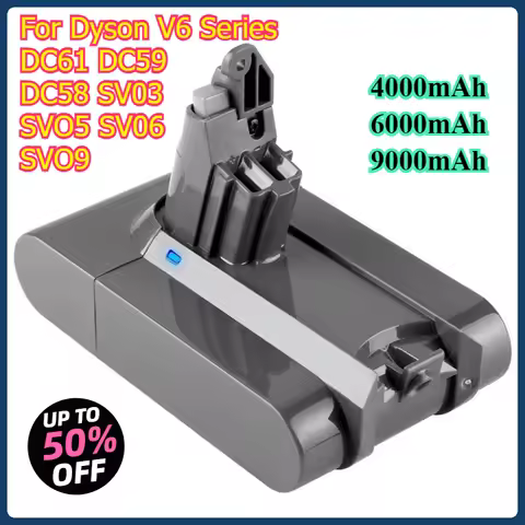 Vacuum Cleaner Rechargeable Battery for Dyson V6 Series DC61 DC59 DC58 SV03 SV05 SV06 SVO9 Absolute 