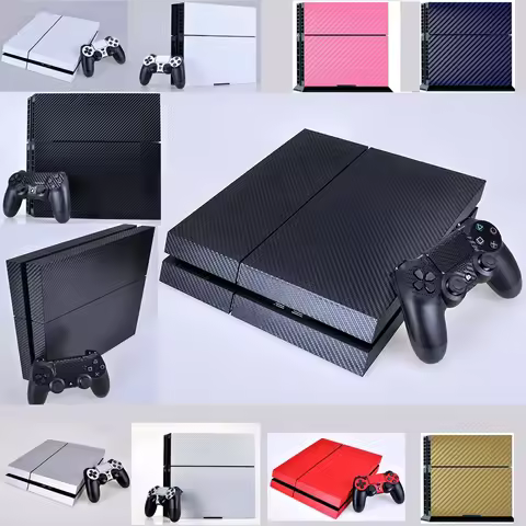 7 Colours Carbon Fiber Vinyl Skin Sticker for Sony PS4 PlayStation 4 and 2 controller Skins Stickers