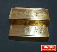 FINE GOLD 999.9 / Miniatur Emas Batangan Kuningan 1000gr