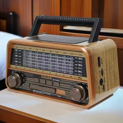80S And 90S Retro Portable Rechargeable Multiband Fm Radio Built-in Speakers Mp3 Music Bluetooth Pla