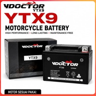 REMPIT YTX9 YTX9A Gel Battery Kering MODENAS ELEGAN 150 ELEGAN 200 SYM VTS 200 VTS150 NINJA 250 Z250
