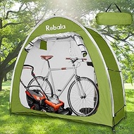 Rebala Outdoor Bike Storage Tent 210D Oxford Cloth,for 1-2 Bicycles,Silver Coated Waterproof Bike Tent,Foldable Outdoor Storage Tools,Bike Cover Storage Shed,for Storage of Outside Garden Tools-Green