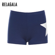RELAGALA Women's 2025 New Fashion star contrast color low waist sport causal shorts