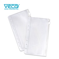 Veco Classify 6-ring Binder Pouch with zip frosted plasctic envelope organizer (2pcs)