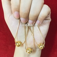 24k gold plated ball necklace