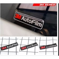 3m AutoFilm Crystalline Black Beauty Stickers Embossed Resin 3D Emblem Car Motorcycle Window Accesso