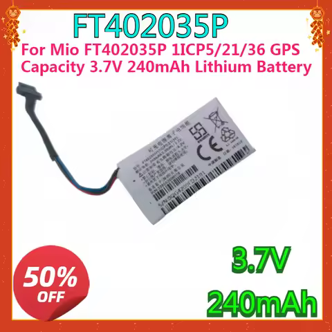 New high-quality For Mio FT402035P 1ICP5/21/36 GPS Capacity 3.7V 240mAh Lithium Battery Driving Reco