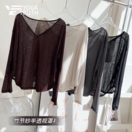 【YOGATRUTH】Woman Sports Leisure Long Sleeves Breathable Quick Drying V-neck Top Gym Yoga