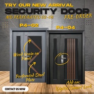 OM Security Mild Steel MD Perforated Door 02-06 Series Free Welding installation Klang Valley