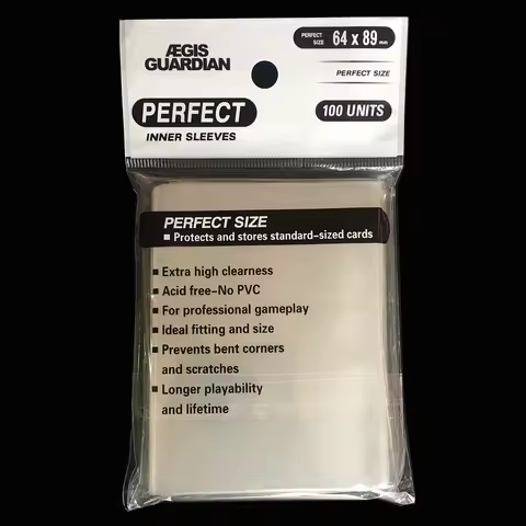 100pcs AEGIS GUARDIAN Perfect Fit Sleeve - for-Mtg Card Protector Clear Inner Sleeves PhotoCard Case