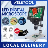 G1200 digital microscope Digital Microscope 1200X 7" Lab Biological Microscope Camera Dual Lens