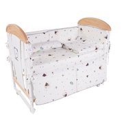 CAMERA | เตียงไม้ ZLEEP COT WHITE | เตียงไม้เด็ก เตียงนอนเด็ก พร้อมมุ้ง ล้อสำหรับเคลื่อนย้าย และชุดท