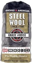 Homax 10120000 Steel Wool, 12 pad, Grade #0000, Rhodes American, Final Finish