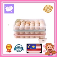 SYAF.STYLISHCO💜Bekas Telur Creative Portable Fresh-Keeping Kitchen 24 Grid Egg Storage Box L37 Egg C