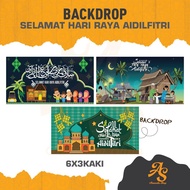 6X3ft BACKDROP HARI RAYA AIDILFITRI PHOTOGRAPHY DECORATION BANNER