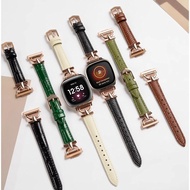 Elegant D Leather Watch Strap For Fitbit Versa 4 Strap fitbit sense 2 / Fitbit Versa 3 Strap / Fitbi