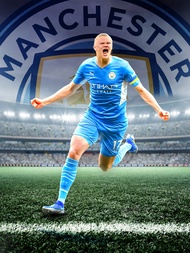 โปสเตอร์ Erling Haaland เออร์ลิง ฮาแลนด์ แมนเชสเตอร์ซิตี Manchester City Man City แมนซิตี้ Champions