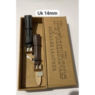 Peytonrous watch leather strap size 14mm