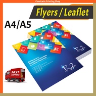 A4 Leaflet A4 Flyer Printing (105gsm Art Paper) A4 Size A5 Size Property Flyers Agent Flyer Brochure