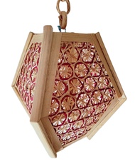 Hiasan LAMPU Anyam bambu tradisional /hiasan lampu bermotif anyaman bambu/