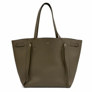 成色極佳 ★ CELINE 18902 Cabas Phantom 小號灰褐色 Logo 皮革手提包，義大利製造，女士款，附防塵袋。
