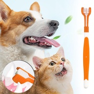 Three Head Toothbrush Pet Toothbrush Dog Cat Toothbrush Cleaning Toothbrush Soft Bristled B2E5 Oral