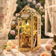 DIY Book Nook Serene Flower House Miniature Dollhouse Kit