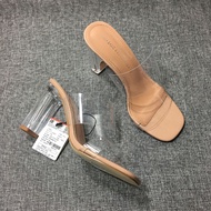 merna zara new women s shoes 2019 summer acrylic Pump plastic transparent Sandals1231600111111