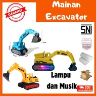 Mainan Truk Excavator Contruction truk bego mainan kontruksi mainan anak laki-laki mobil bego lampu