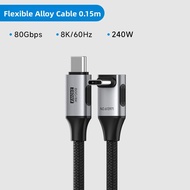 Hagibis | USB4 C to C Full Function Cable 90 Degree Bend for Cars