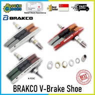 BRAKCO Brake Shoe Icestop M-955VC for Foldable bicycle MTB, Road bike V- Brake bike parts Shimano, SRAM, TRP, Tektro