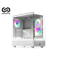 Mavoly 松聖 INFINITE SCENE S430 E-ATX 電腦機殼 白色 無立柱海景玻璃 鏡面風扇 1個