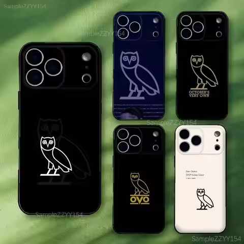 D-Drake O-OvO OWLS Phone Case For iPhone 17,16,15,14,13,12,Pro,Max,Plus,E,SE4,Air,Mini Black Soft Fu