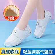 Winter Velvet Nurse Shoes Flat Slip-On Nurse Shoes Women's Shoes White Shoes Work Shoes